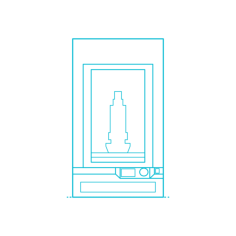 Digital 3D Printers Makerbot Replicator Z18 Simple Line Art Svg Vector, Free Vectors File